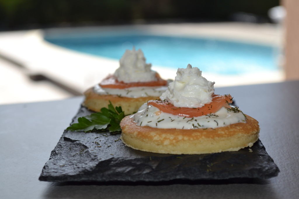 Blini tzatziki saumon