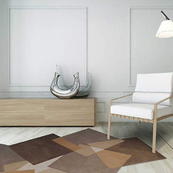Tapis design fantaisie marron dégradé Pebbles par Angelo Fotolia_49374893_XS
