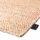 Tapis haut de gamme en laine teintée tissée à la main Orange motifs losanges Mic Mac par Angelo
