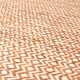 Tapis haut de gamme en laine teintée tissée à la main Orange motifs losanges Mic Mac par Angelo
