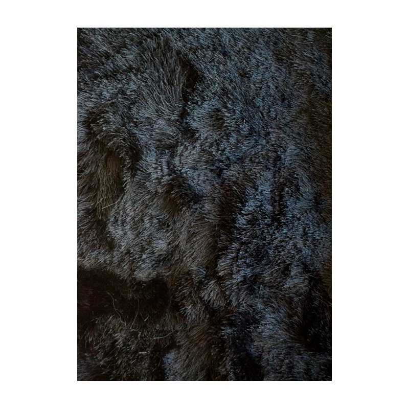 Tapis contemporain haut de gamme shaggy noir