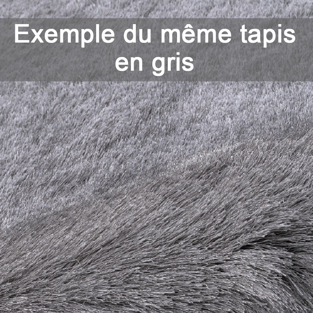 Tapis contemporain haut de gamme shaggy noir