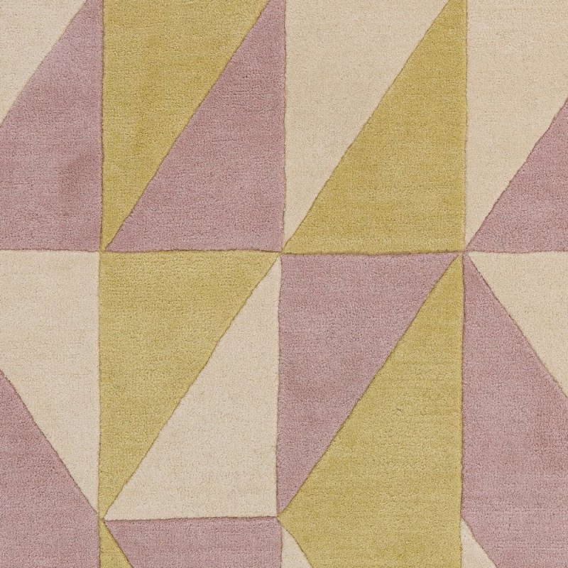 Tapis de luxe au motif triangulaire en laine nuances de bleu par Joseph Lebon