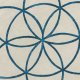 Tapis de luxe design beige et bleu en laine et viscose  diamètre 200 cm par Joseph Lebon