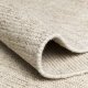 Tapis de de luxe design beige en soie de bambou et laine