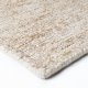 Tapis de de luxe design beige en soie de bambou et laine