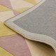 Tapis de luxe au motif triangulaire en laine nuances de bleu par Joseph Lebon