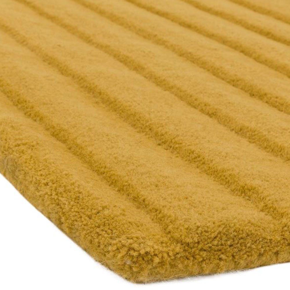 Tapis de luxe jaune en laine à effet 3D par Joseph Lebon