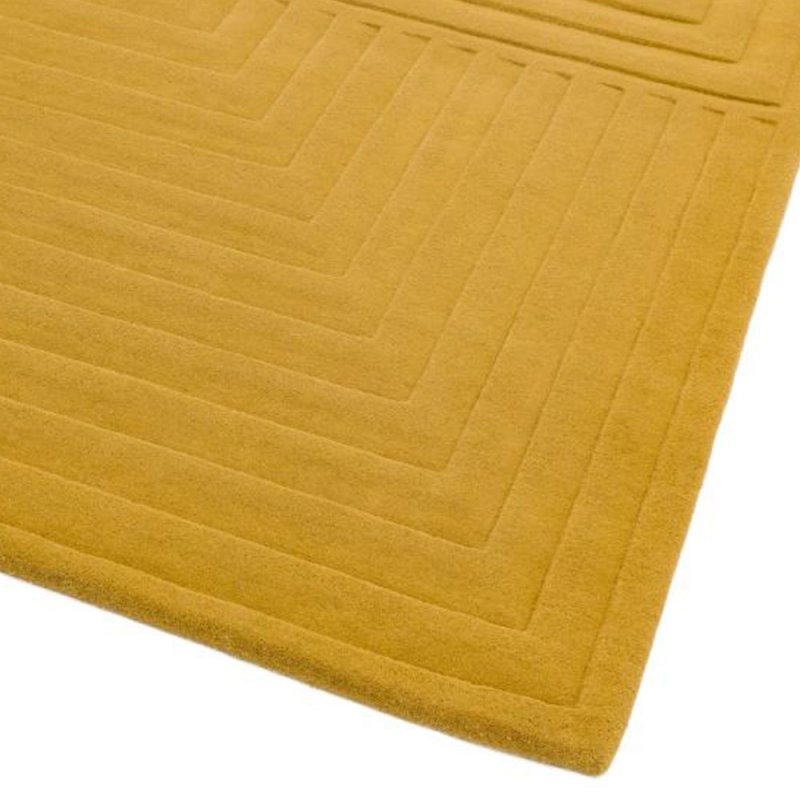 Tapis de luxe jaune en laine à effet 3D par Joseph Lebon