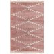 Tapis haut de gamme shaggy rose d'inspiration berbère par Joseph Lebon