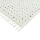Tapis beige à pois multicolores finition frangée par Joseph Lebon