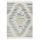 Tapis beige à motifs multicolores finition frangée par Joseph Lebon