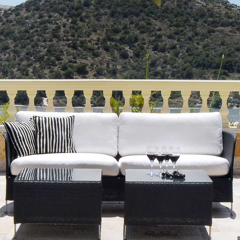 Canapé de jardin Orion avec coussins de luxe par Alexander Rose