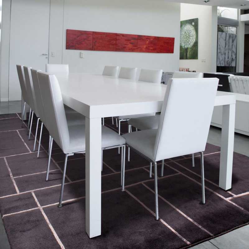 Tapis de luxe contemporain gris bleu Bali par Angelo