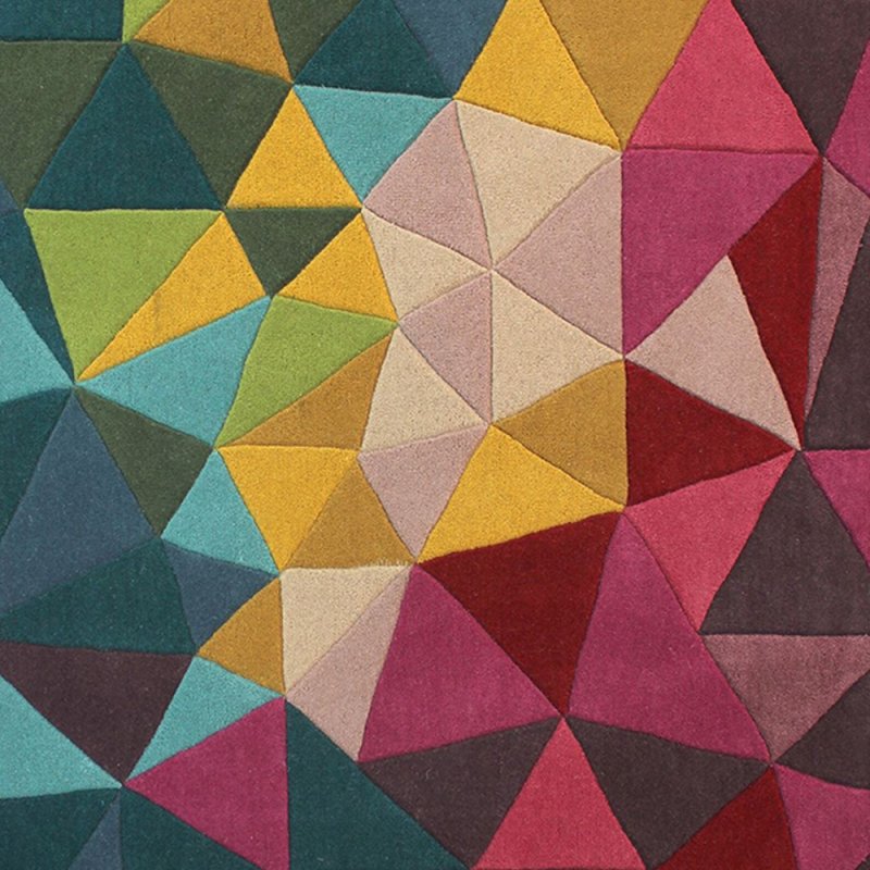 Tapis en laine multicolore