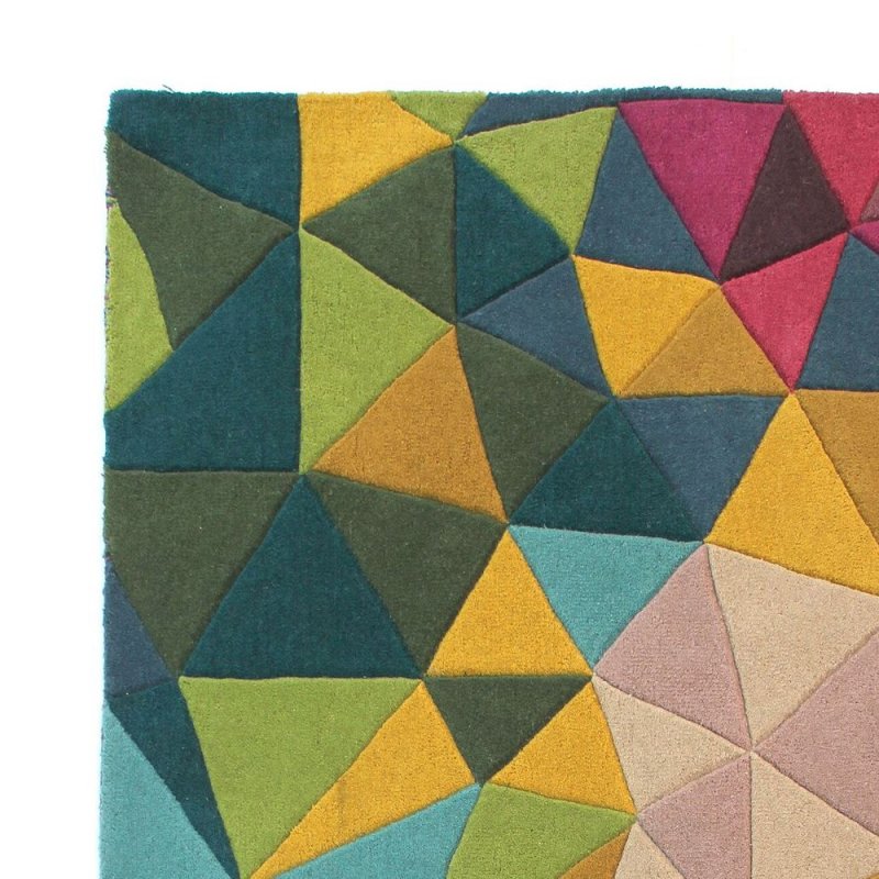 Tapis en laine multicolore