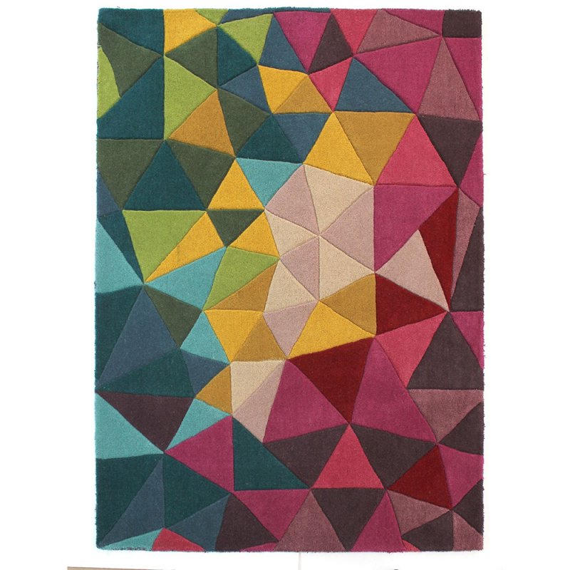 Tapis en laine multicolore