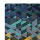 Tapis motif illusion multicolore