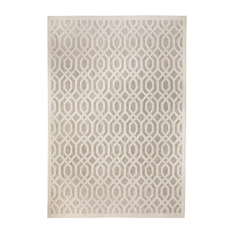 Tapis d'extérieur en polypropylène blanc