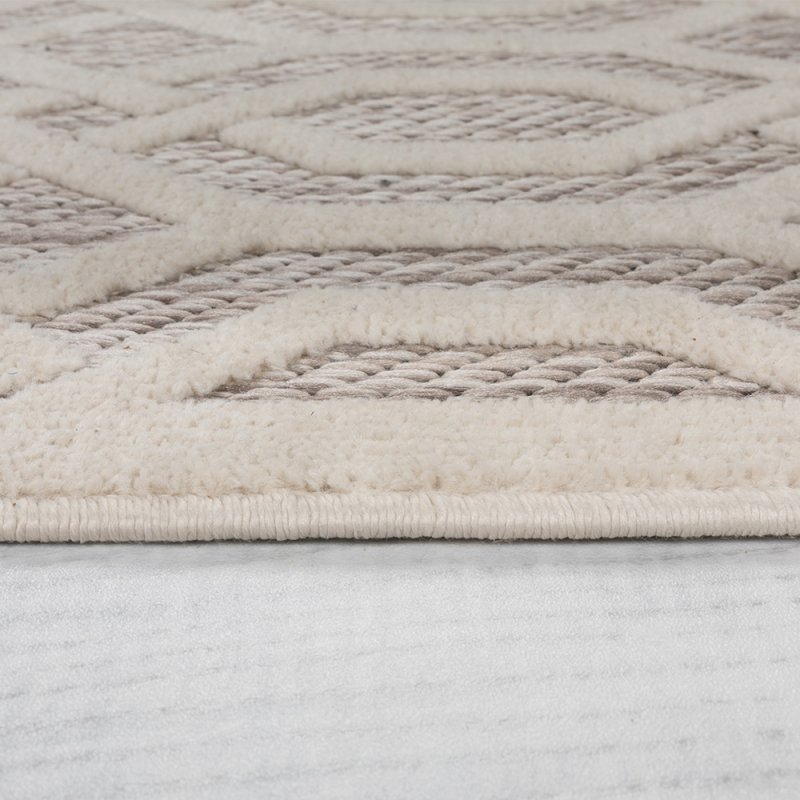 Tapis d'extérieur en polypropylène blanc