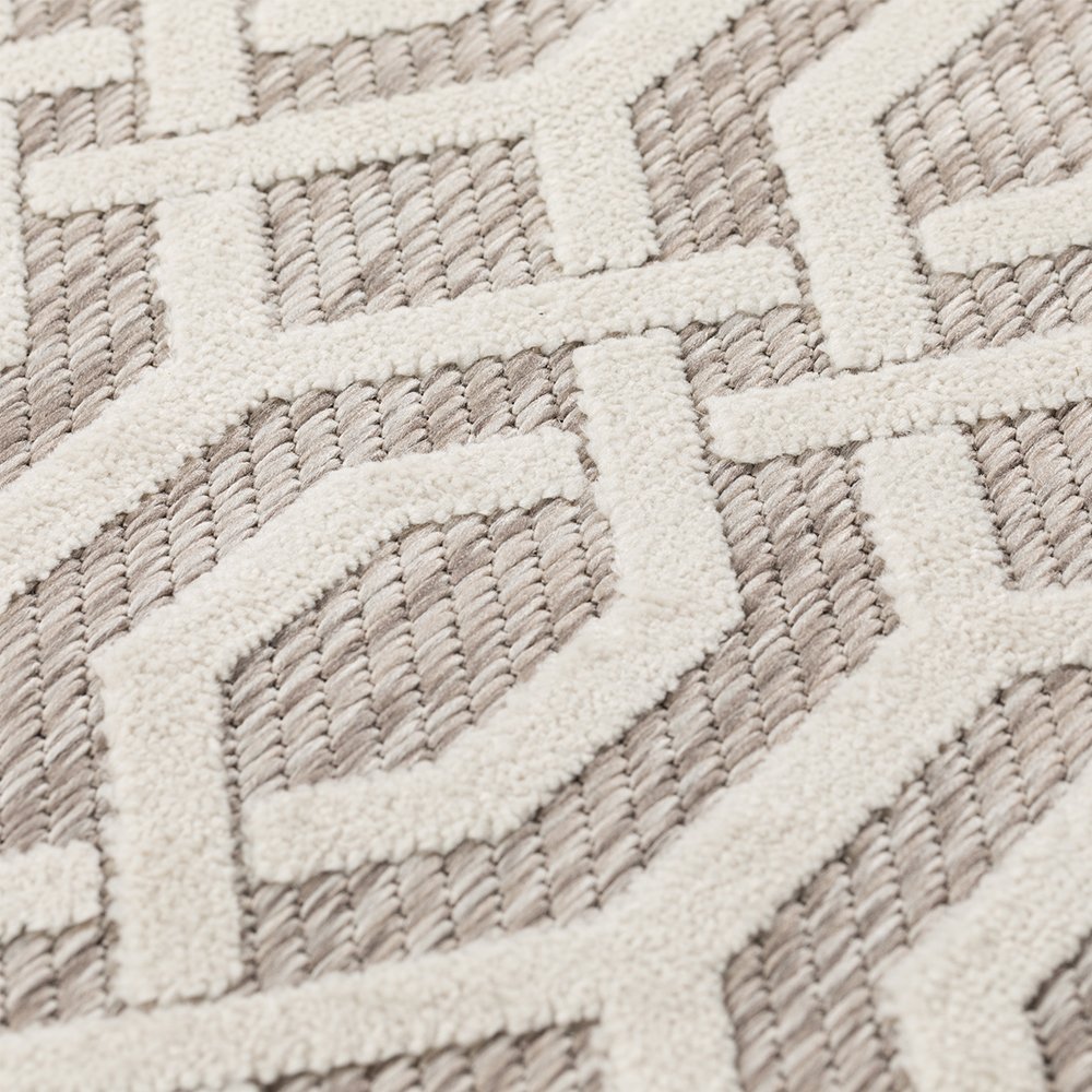 Tapis d'extérieur en polypropylène blanc