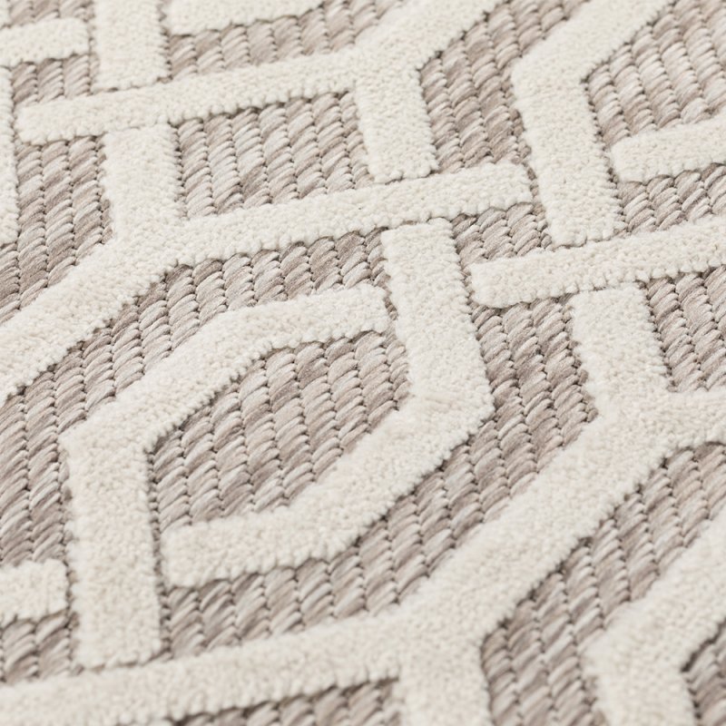 Tapis d'extérieur en polypropylène blanc