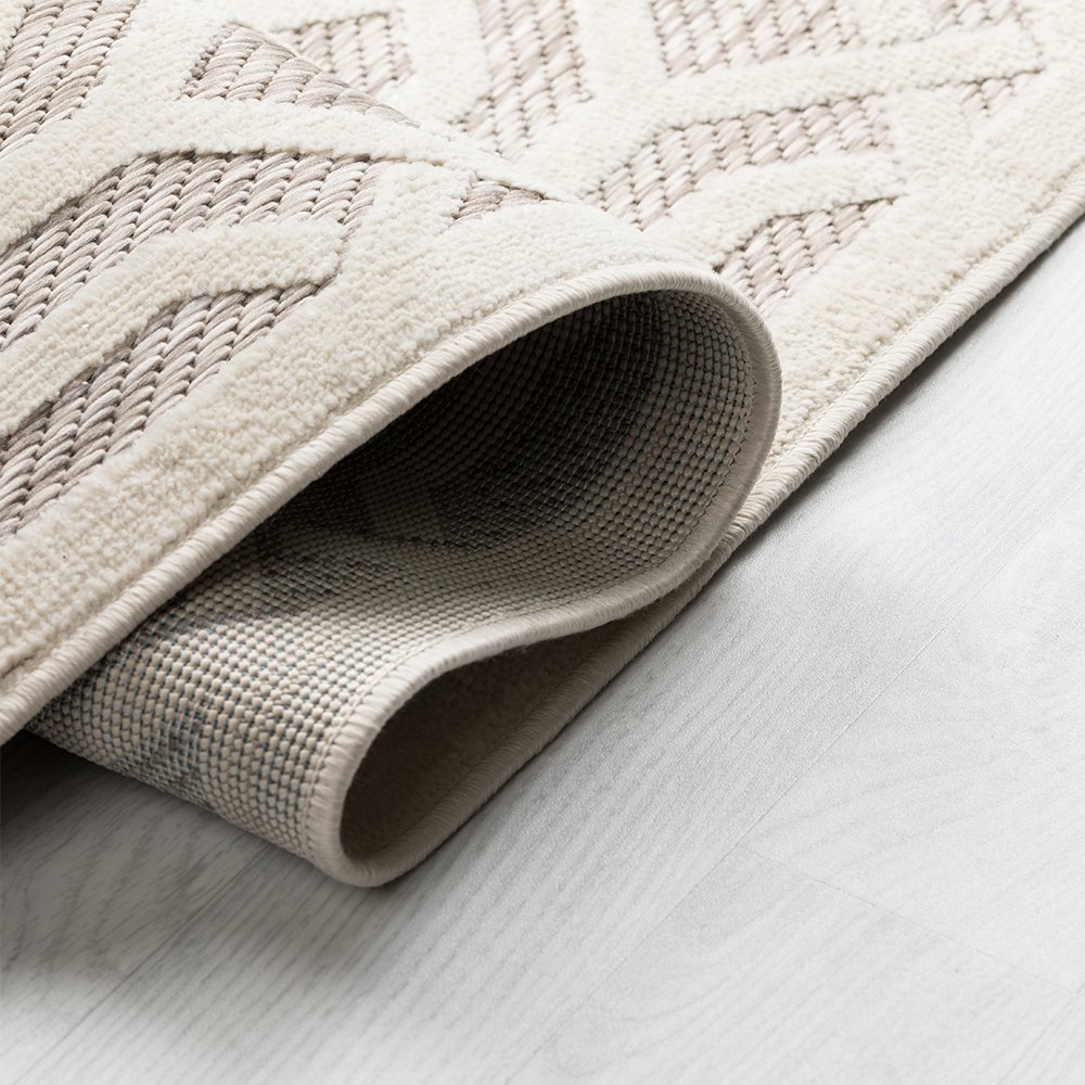 Tapis d'extérieur en polypropylène blanc