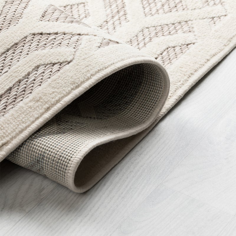 Tapis d'extérieur en polypropylène blanc