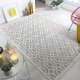 Tapis d'extérieur en polypropylène blanc