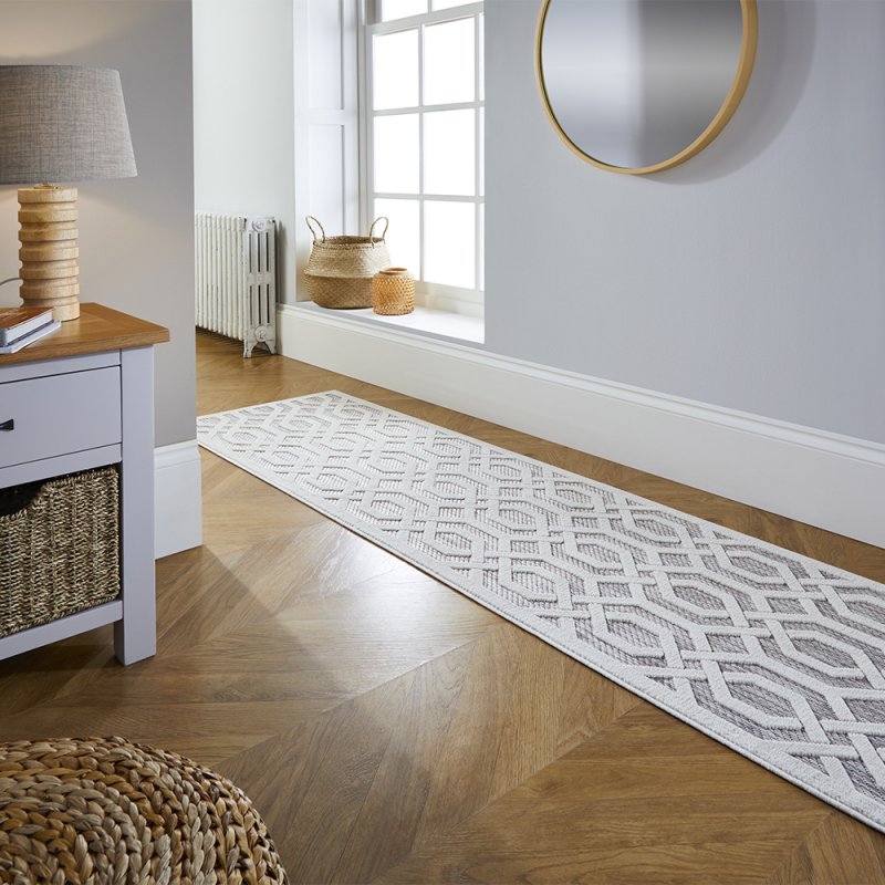 Tapis De Couloir à Pois 'Rapido' - 80x1000cm, Beige, Antidérapant - 100% Polypropylène - Fabriqué En Allemagne