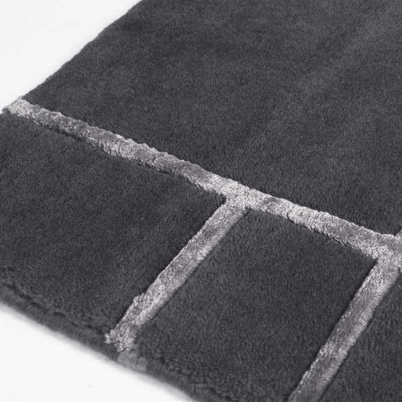Tapis de luxe contemporain gris bleu Bali par Angelo