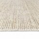 Tapis de de luxe design beige en soie de bambou et laine