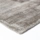 Tapis haut de gamme beige à motifs en laine et viscose fait main par Ligne Pure