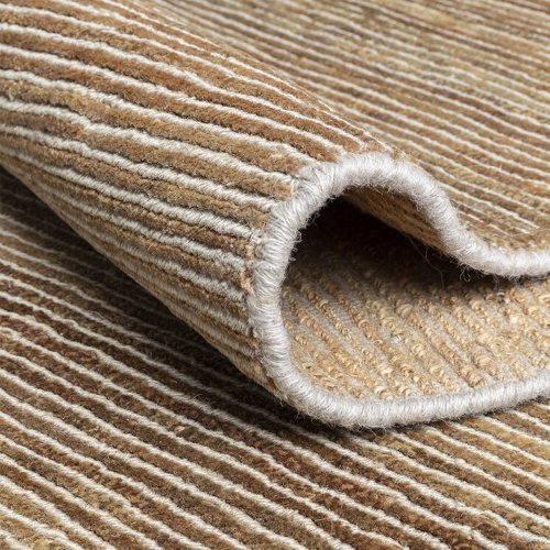 Tapis de salon contemporain de salon marron en laine et chanvre DUNE par Ligne Pure