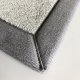 Tapis sur mesure écru fin et doux finition gansée