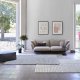 Tapis broderie en laine gris Chaddar par Gan Rugs