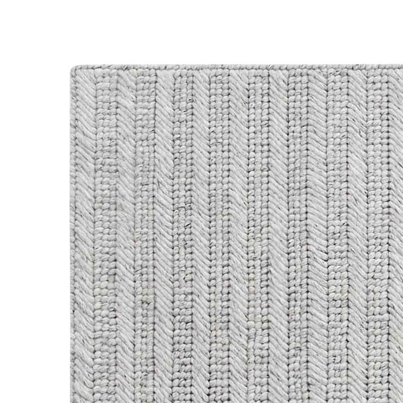 Tapis broderie en laine gris Chaddar par Gan Rugs