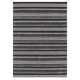 Tapis de luxe rectangulaire en laine et viscose rayé dans les tons gris par Ligne Pure