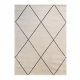 Tapis en laine vierge tressé écru SNOW par Kaymanta