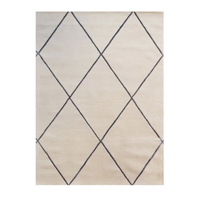 Tapis en laine vierge tressé écru SNOW par Kaymanta