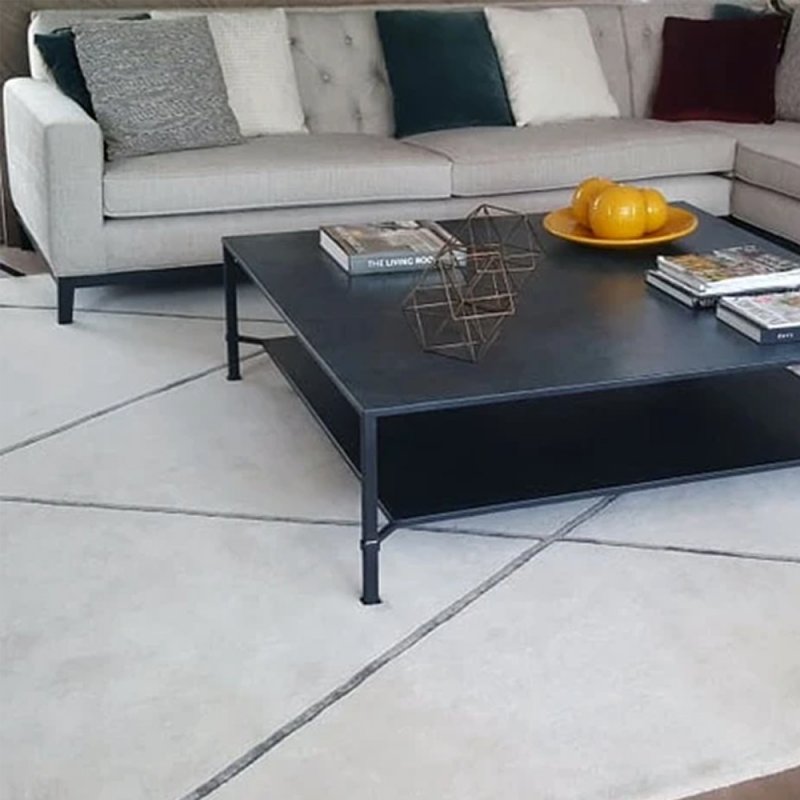 Tapis en laine vierge tressé écru SNOW par Kaymanta