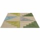 Tapis 100% laine vert, bleu, gris et ivoire Mehari Lime par Harlequin