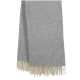 Plaid de luxe gris en laine - 150 X 180 cm