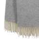 Plaid de luxe gris en laine - 150 X 180 cm