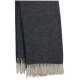Plaid de luxe noir/blanc en laine d'agneau - 150 X 180 cm