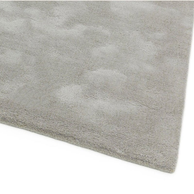 Tapis moderne gris en laine et viscose