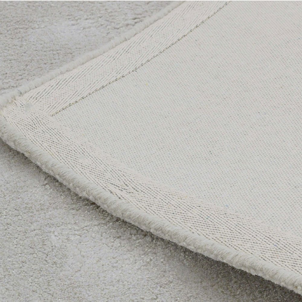 Tapis moderne gris en laine et viscose