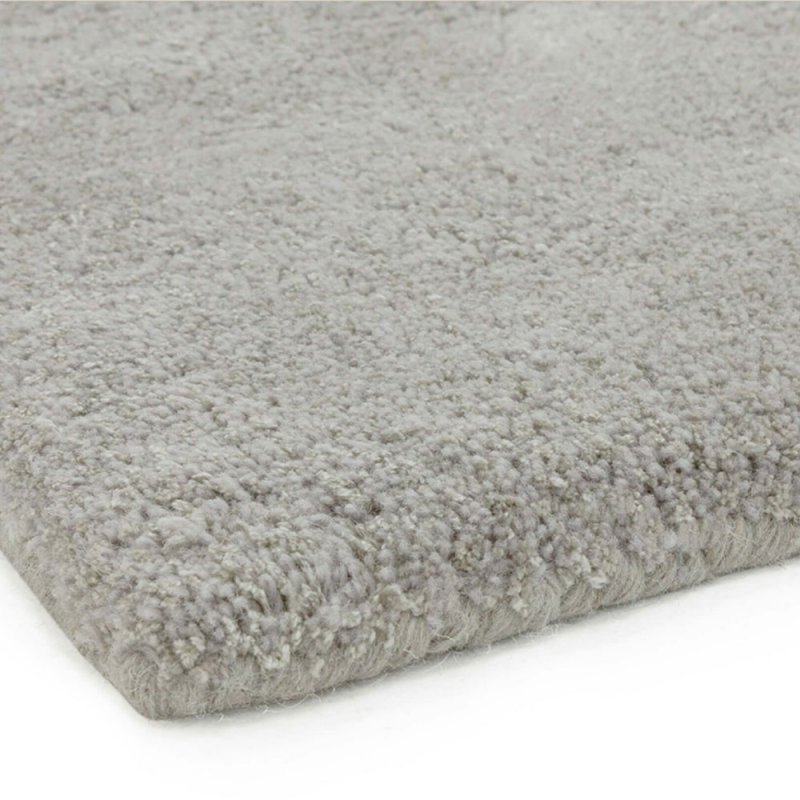 Tapis moderne gris en laine et viscose