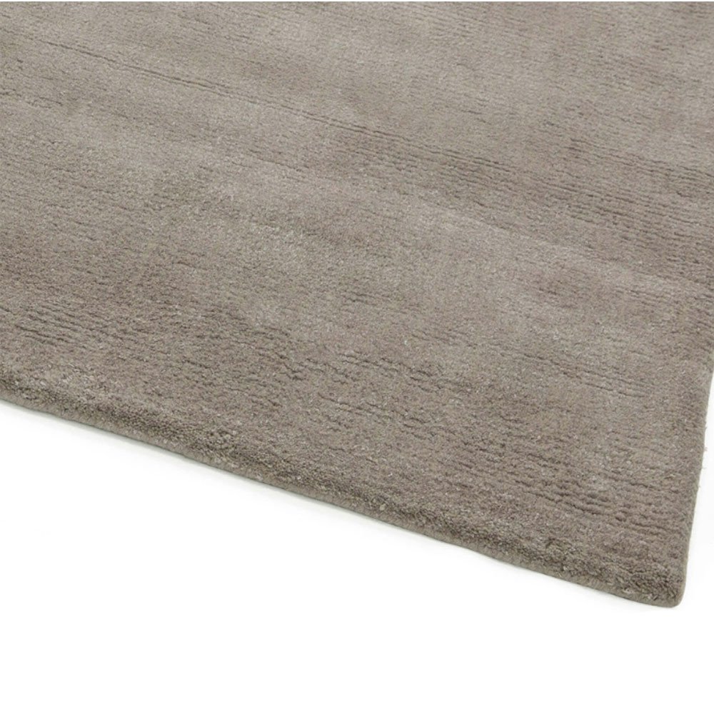Tapis moderne beige en laine et viscose