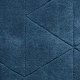 Tapis moderne design ton sur ton en laine bleu foncé